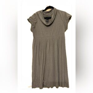 BCBGmaxazria cowl neck dress jersey dress- empire waist with pleats M super soft